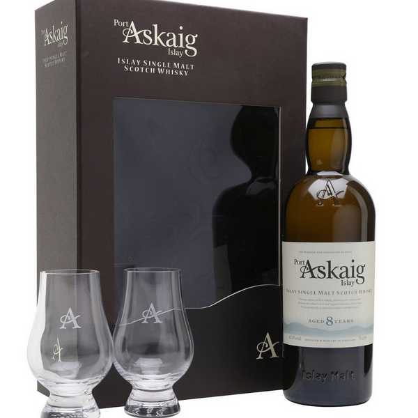 Whisky Port Askaig 8 ans Coffret 2 verres Bruant Distribution